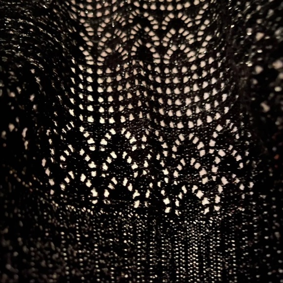 Vintage Sheridan Black Open Weave Sweater top L - Picture 4 of 6